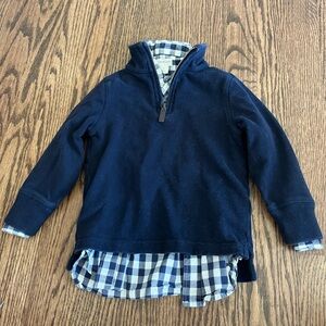 Boy's CrewCuts 1/4 zip and button down shirt